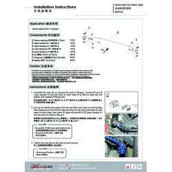 Barra stabilizzatrice posteriore aggiuntiva Hardrace Q0124 Suzuki Swift - 