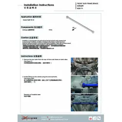 Supporto telaio ausiliario anteriore Hardrace Q0174 Suzuki Swift - 