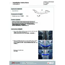 Hardrace Q0180 Middle Lower Brace Volvo S60, V60 - 