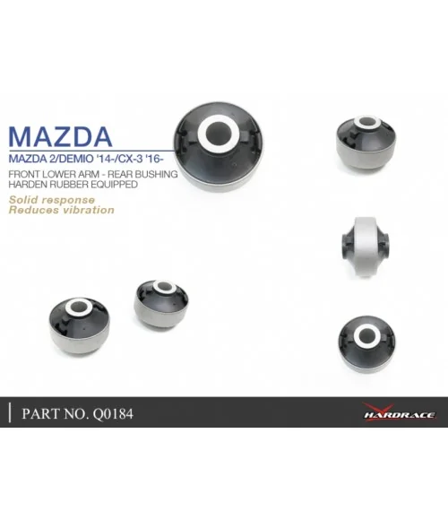 Hardrace Q0184 Braccio inferiore anteriore - Boccola posteriore Mazda 2, CX-3 - 