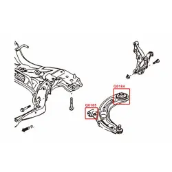 Hardrace Q0185 Braccio inferiore anteriore - Boccola anteriore Mazda 2, CX-3 - 