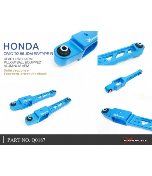 Hardrace Q0187 Braccio inferiore posteriore Honda Civic, Crx, Integra - 