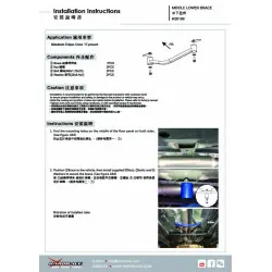 Hardrace Q0196 Middle Lower Brace Mitsubishi Eclipse cross - 