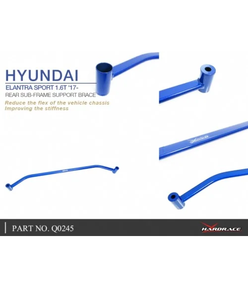Hardrace Q0245 Rear Sub-frame Support Brace Hyundai Elantra - 
