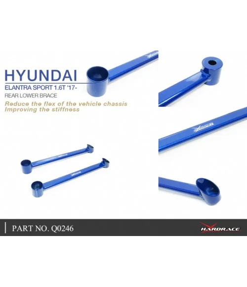 Hardrace Q0246 Rear Lower Brace Hyundai Elantra - 