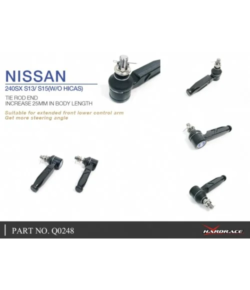 Hardrace Q0248 Tie Rod Ends Nissan 240SX - 