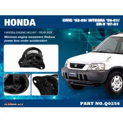 Hardrace Q0256 Supporto motore indurito - Lato posteriore Honda CR-V - 