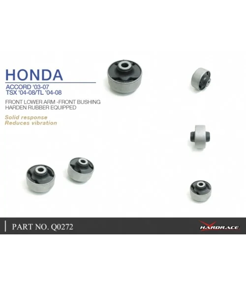 Hardrace Q0272 Front Lower Arm - Front Bushing Honda Accord - 