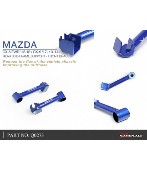 Hardrace Q0273 Rear Sub-frame Support Brace Mazda CX-5, CX-9 - 