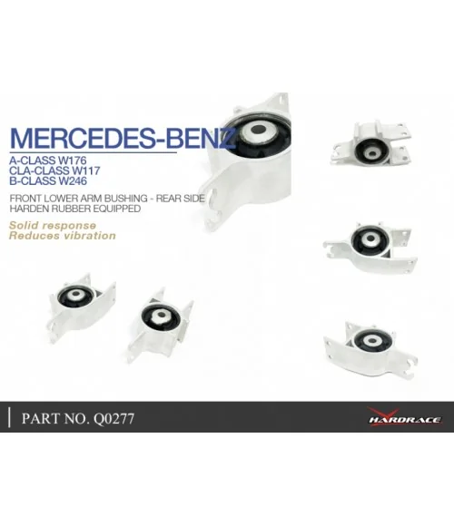 Hardrace Q0277 Front Lower Control Arm Bushing Infiniti Q30, Mercedes-Benz A-class, B-class, Cla-class - 