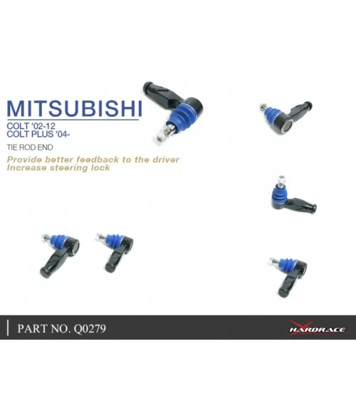 Hardrace Q0279 Tie Rod Ends Mitsubishi Colt, Colt plus - 