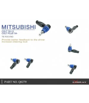 Hardrace Q0279 Tie Rod Ends Mitsubishi Colt, Colt plus - 