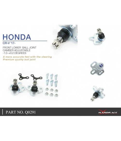 Hardrace Q0291 Front Lower Ball Joint Honda CR-V - 