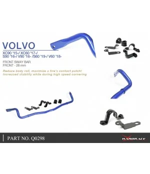 Hardrace Q0298 Barra antirollio anteriore Volvo - 