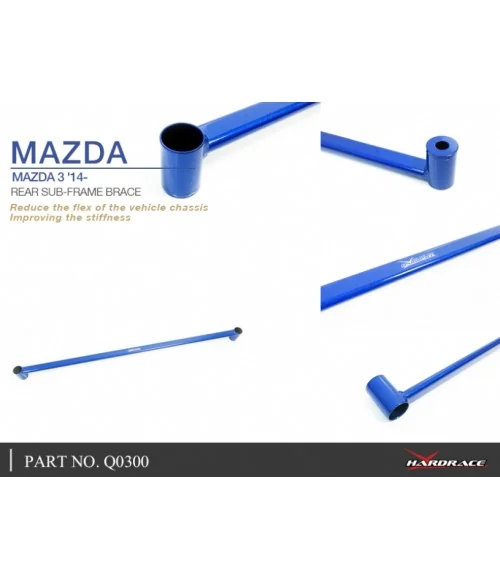 Hardrace Q0300 Rear Sub-frame Brace Mazda 3 - 