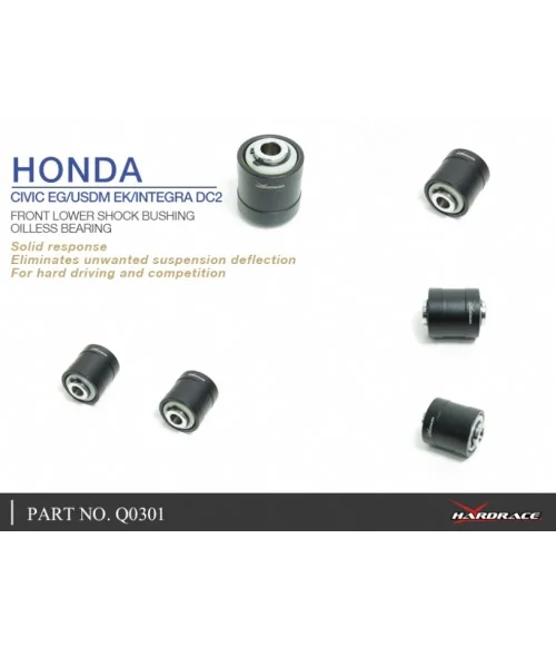 Hardrace Q0301 Front Lower Shock Bushing Honda - 