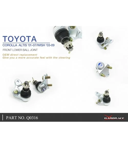 Hardrace Q0316 Front Lower Ball Joint Toyota Corolla/altis/auris, Wish - 