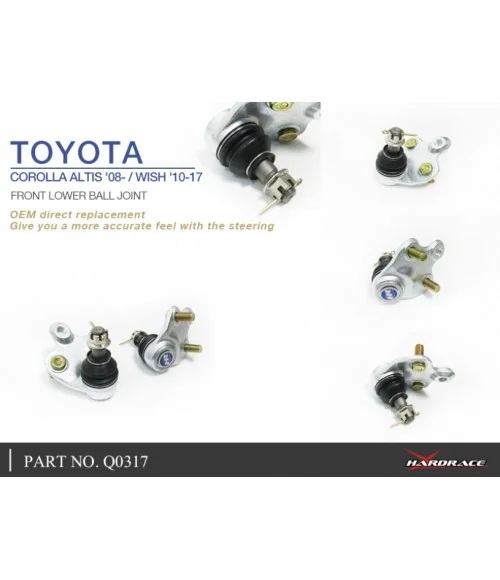 Hardrace Q0317 Front Lower Ball Joint Lexus, Scion, Toyota - 