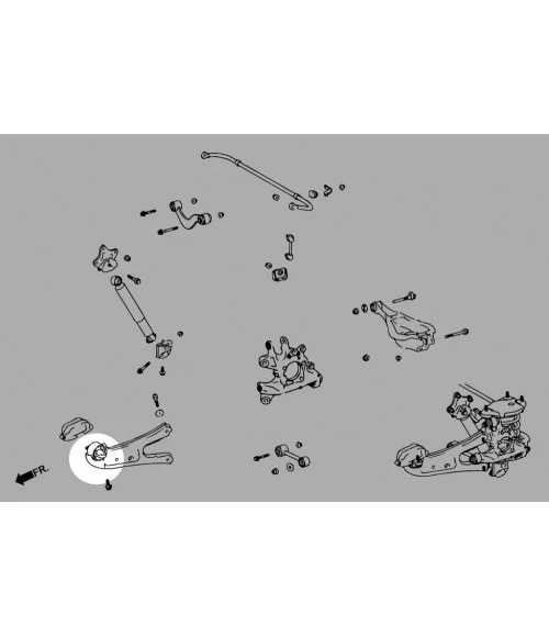 Hardrace Q0329 Rear Trailing Arm Bush Lexus RX, Toyota Highlander, Sienna - 