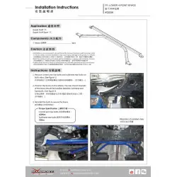 Hardrace Q0336 Front Lower 4 Points Brace Suzuki Baleno, Swift - 