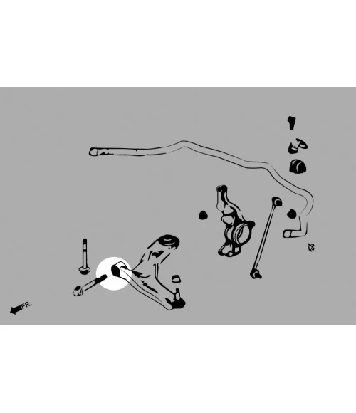 Boccola braccio inferiore anteriore Hardrace Q0342 Honda City, Fit - 