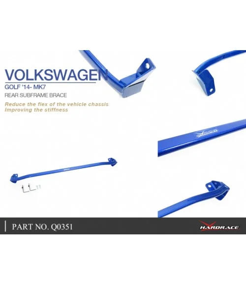 Hardrace Q0351 Rear Sub-frame Brace Volkswagen Golf - 