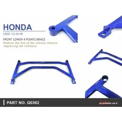 Hardrace Q0362 Front Lower 4 Points Brace Honda Civic - 