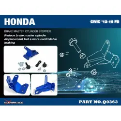 Hardrace Q0363 Brake Master Cylinder Stopper Honda Civic - 