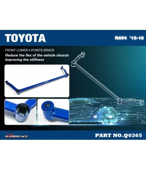 Hardrace Q0365 Front Lower 4 Points Brace Toyota RAV4 - 
