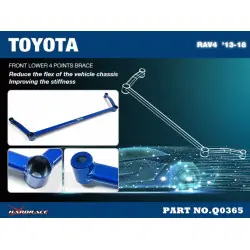 Hardrace Q0365 Supporto anteriore inferiore a 4 punti Toyota RAV4 - 