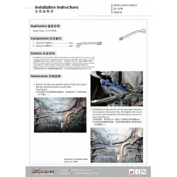 Hardrace Q0378 Supporto inferiore posteriore Toyota Camry - 