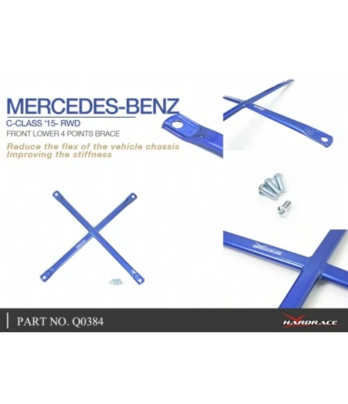 Hardrace Q0384 Front Lower 4 Points Brace Mercedes-Benz C-class - 