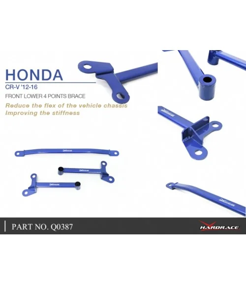 Hardrace Q0387 Front Lower 4 Points Brace Honda CR-V - 