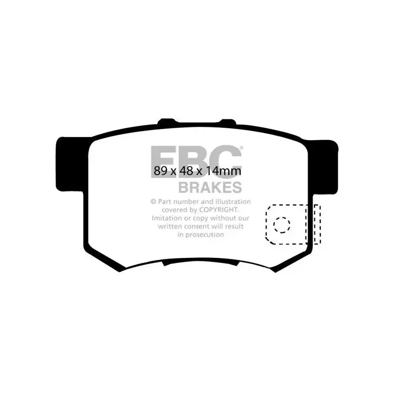 EBC Yellowstuff DP41193R Brake Pads Rear (Honda S2000 99-09) - EBC Yellowstuff DP41193R Brake Pads Rear (Honda S2000 99-09) -