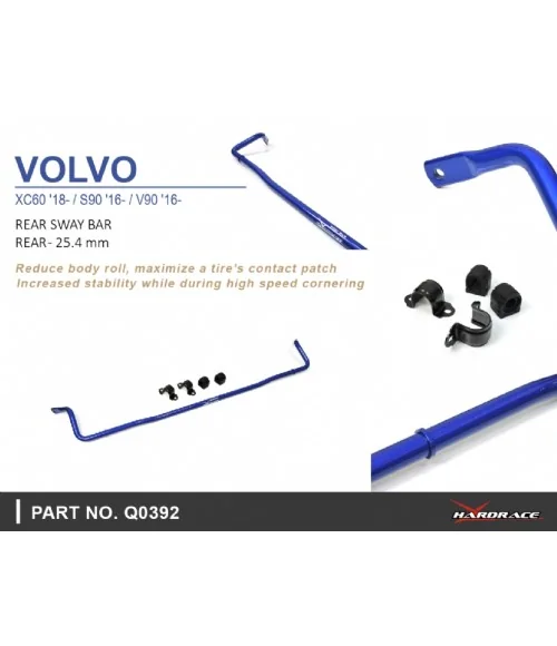 Hardrace Q0392 Rear Sway Bar Volvo - 