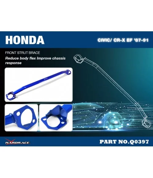 Hardrace Q0397 Front Strut Brace Honda Civic - 