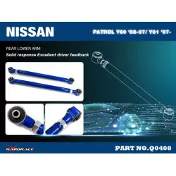 Hardrace Q0408 Rear Lower Arm - Lift 0~4 Inches Nissan Patrol - 