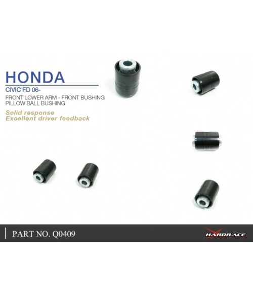 Hardrace Q0409 Front Lower Arm - Front Bushing Honda Civic - 