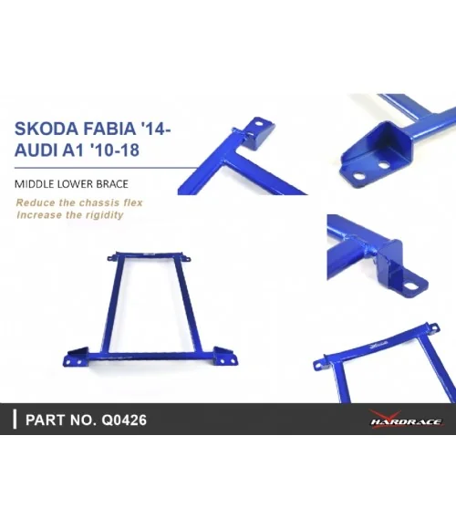 Hardrace Q0426 Middle Lower Brace Audi A1, Skoda Fabia - 