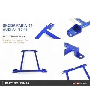Hardrace Q0426 Middle Lower Brace Audi A1, Skoda Fabia - 