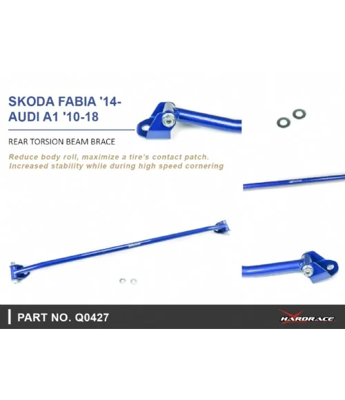 Hardrace Q0427 Rear Torsion Beam Brace Audi A1, Skoda Fabia - 