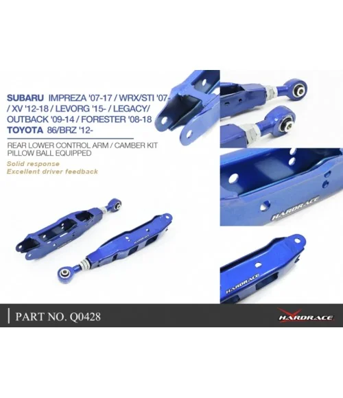 Hardrace Q0428 Braccio oscillante posteriore inferiore Scion, Subaru, Toyota - 