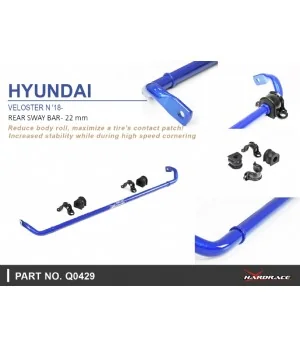 Hardrace Q0429 Barra antirollio posteriore Hyundai I-30, Veloster - 