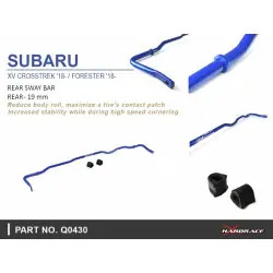 Hardrace Q0430 Barra antirollio posteriore Subaru Forester, XV - 