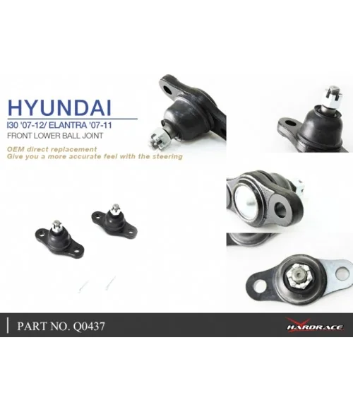 Hardrace Q0437 Front Lower Ball Joint Hyundai I-30 - 