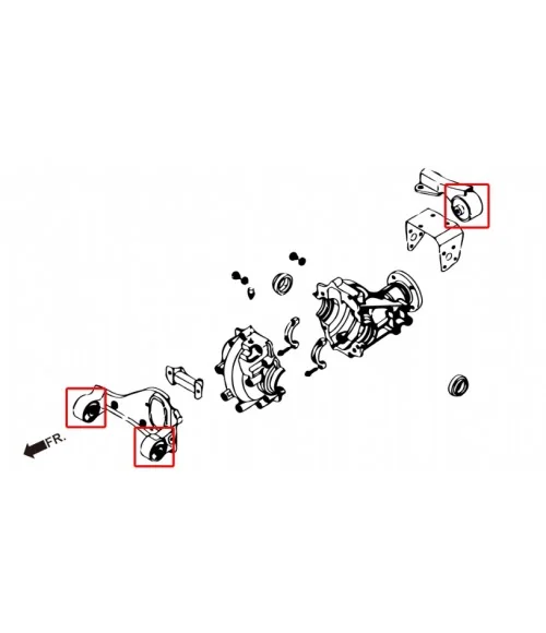 Hardrace Q0441 Front Diff. Front/rear Mount Bushing Daihatsu Terios - 