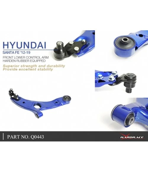 Hardrace Q0443 Front Lower Control Arm Hyundai Santa fe - 