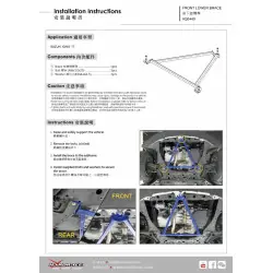 Hardrace Q0449 Front Lower Brace Suzuki Ignis - 