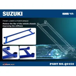 Hardrace Q0450 Front Lower 4 Points Brace Suzuki Ignis - 