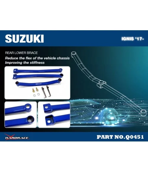 Hardrace Q0451 Rear Lower Brace Suzuki Ignis - 